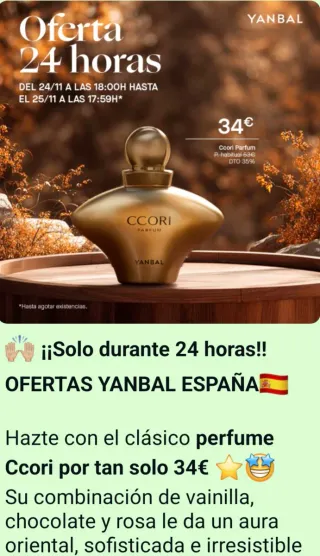 Perfume Ccori Yanbal 34€ Oferta 24h