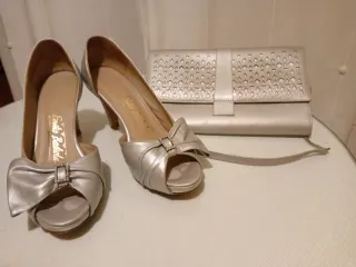 Zapato y cartera piel ocasión especial