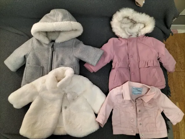 Lote 4 Abrigos Bebé Niña 3 Meses