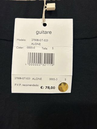 Falda larga negra Guitare