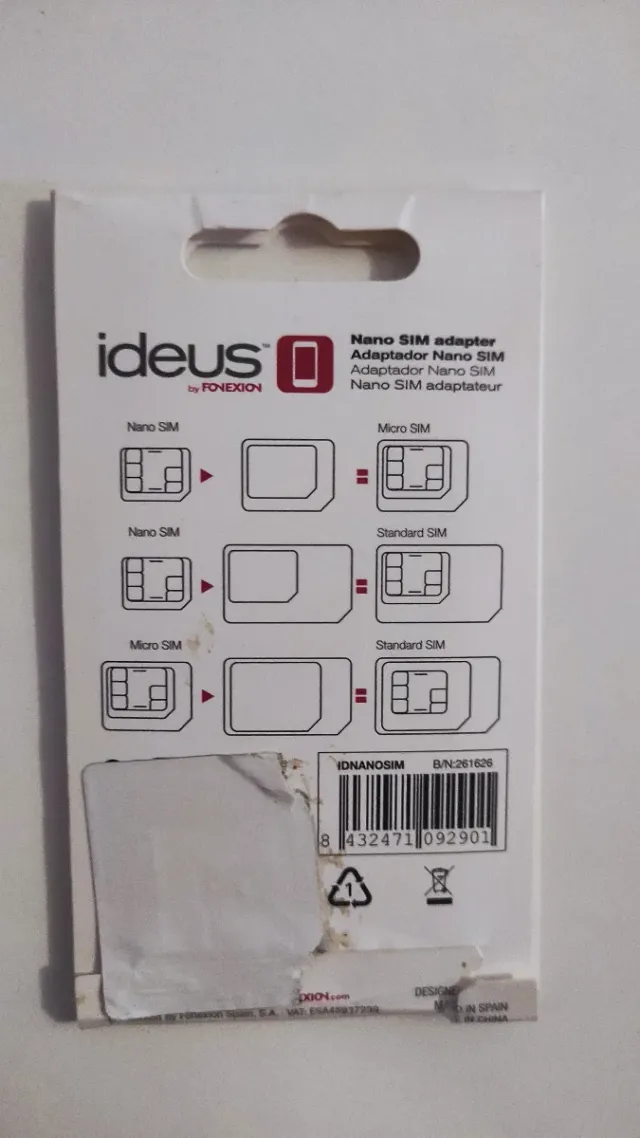 Adattatore Nano SIM Ideus