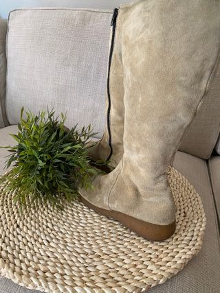 Botas Ante Beige Talla 38