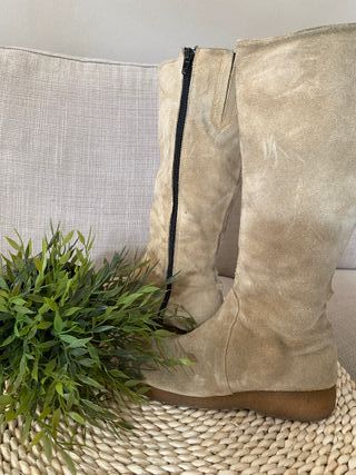 Botas Ante Beige Talla 38