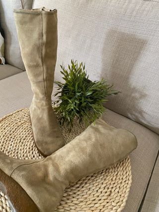 Botas Ante Beige Talla 38