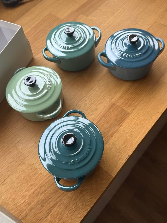 Juego 4 mini cocottes Le Creusset