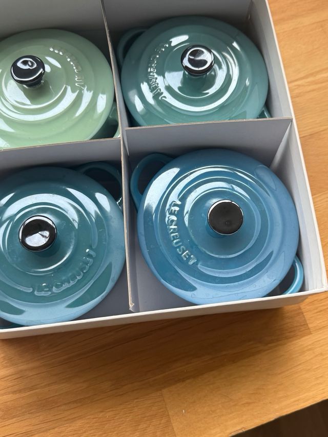 Juego 4 mini cocottes Le Creusset