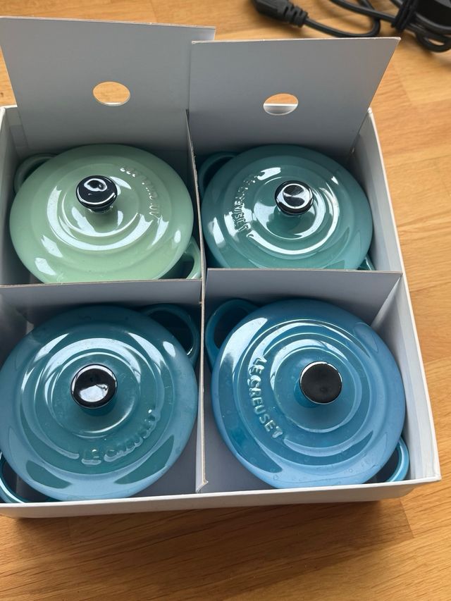 Juego 4 mini cocottes Le Creusset