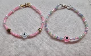 Pack de dos pulseras hechas a mano de cuentas