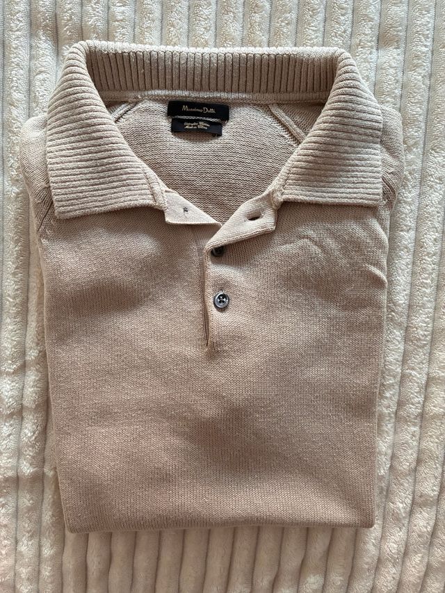 Polo Massimo Dutti Beige Talla S