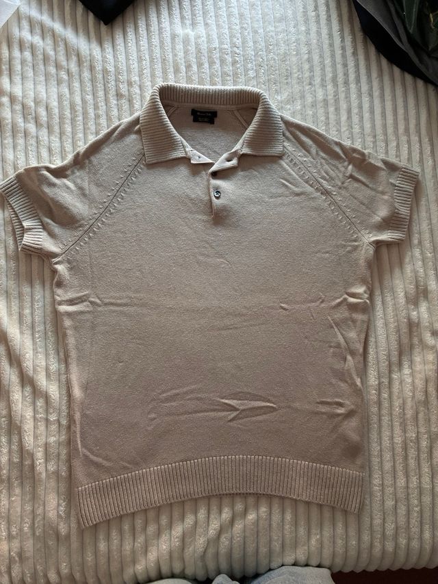 Polo Massimo Dutti Beige Talla S