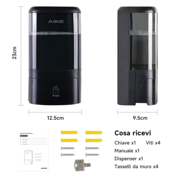 Dispenser Sapone Liquido AIKE 1200ml
