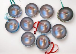 Bolas Navidad de Metal Rellenables (5 uds)