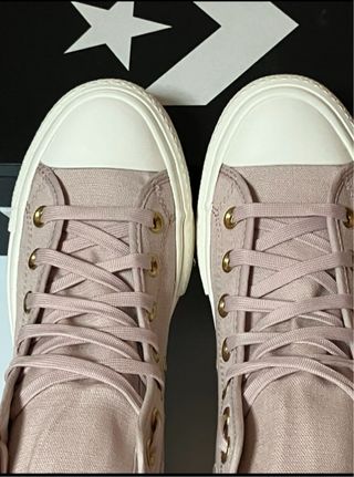 converse ctas lift hi talla 39 flush stone/gold