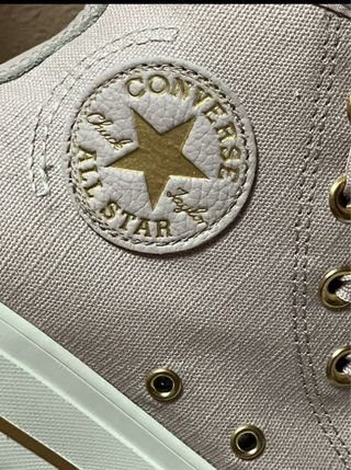 converse ctas lift hi talla 39 flush stone/gold