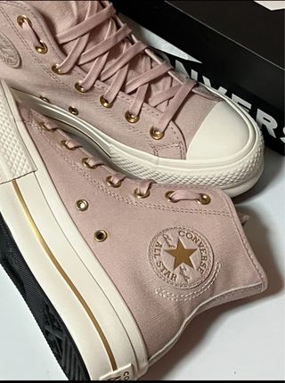 converse ctas lift hi talla 39 flush stone/gold