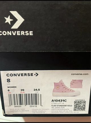 converse ctas lift hi talla 39 flush stone/gold