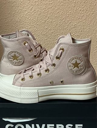 converse ctas lift hi talla 39 flush stone/gold