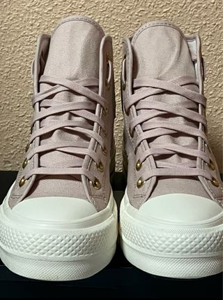 converse ctas lift hi talla 39 flush stone/gold