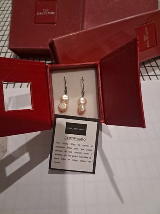 Pendientes Perlas Cultivadas color Oro Blanco