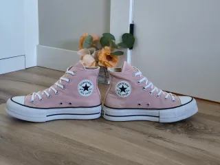 Converse con plataforma talla 39 color rosa