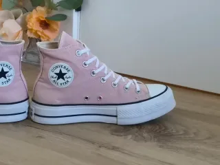 Converse con plataforma talla 39 color rosa