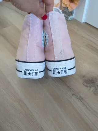 Converse con plataforma talla 39 color rosa