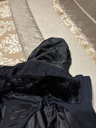Chaquetón Zara Mujer Talla M Negro