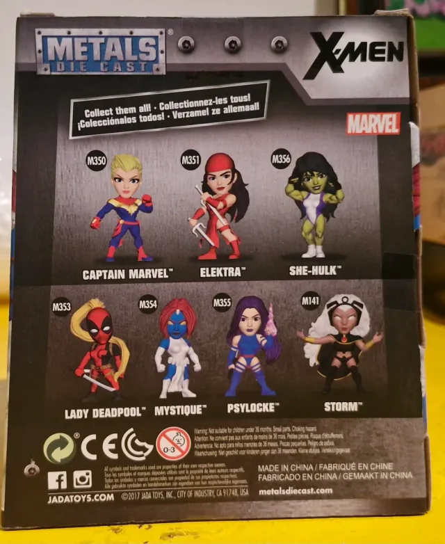 Muñeco Mystique X-Men M354 Metals Die-Cast