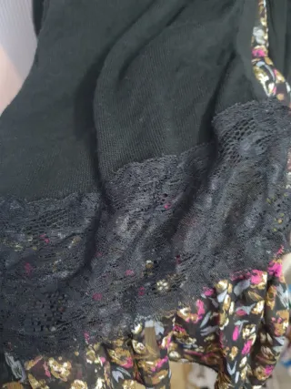 Cárdigan con blusa floral integrada