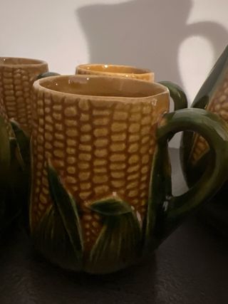 Juego de tazas y jarra de cerámica Costa Pereira