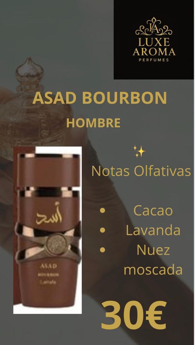 Luxe Aroma Asad Bourbon Hombre Perfume
