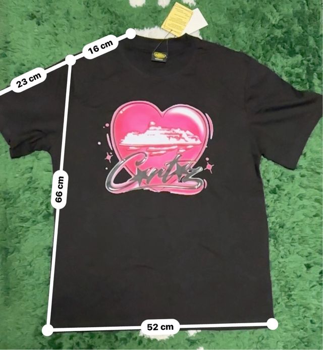 Camiseta Corteiz Alcatraz Heart Tee Negra Oferta