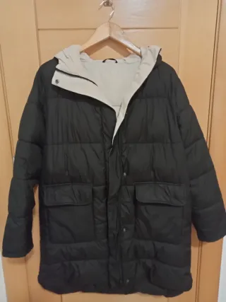 Cazadora Easy Wear reversible negra y beige