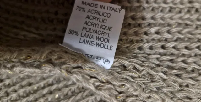 Jersey punto caqui con brillos