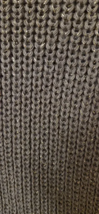 Jersey punto caqui con brillos