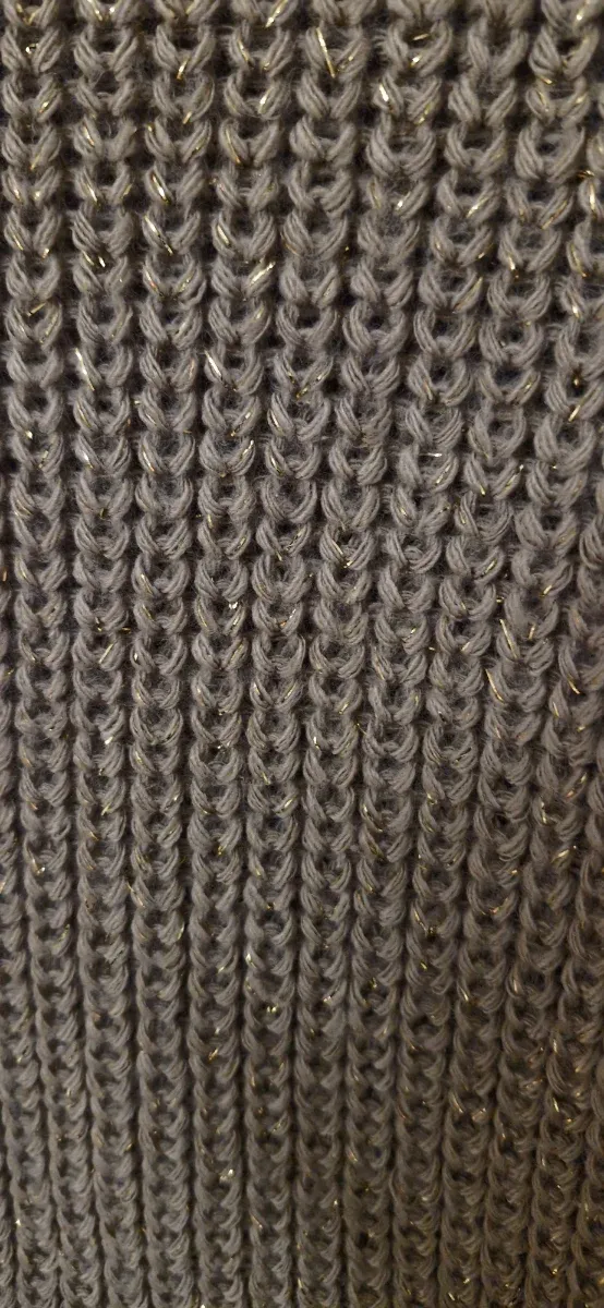 Jersey punto caqui con brillos