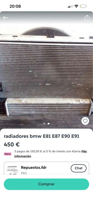 Radiador Intercooler BMW E90 E91 E92