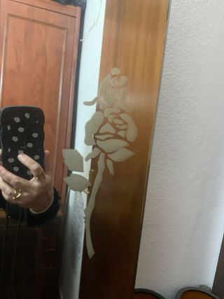 Espejo de pared madera y dorado