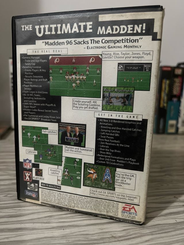 juego sega mega drive  Madden NFL 96 Sega Genesis