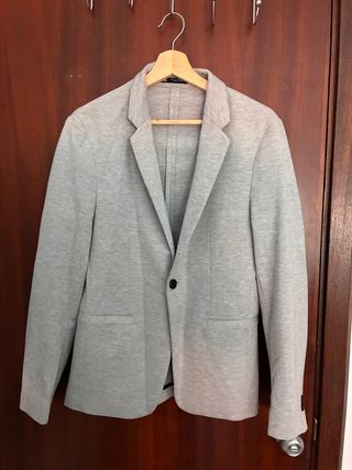 Americana Zara Gris Claro Talla S