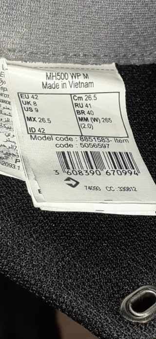 Scarpe Trekking MH500 WTP