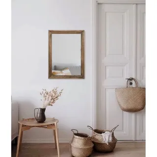 Espejo de madera rústico rectangular