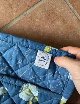 Copriletto Trapuntato Floreale Blu