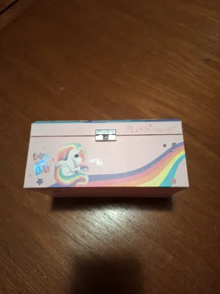 Joyero infantil unicornio arcoíris nuevo