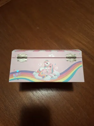 Joyero infantil unicornio arcoíris nuevo