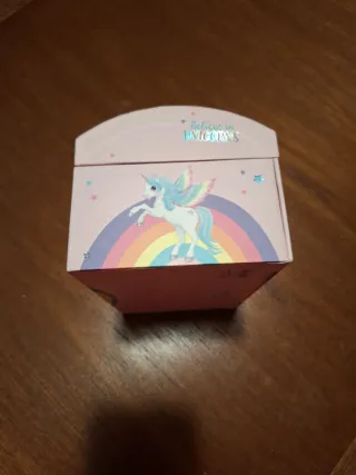 Joyero infantil unicornio arcoíris nuevo