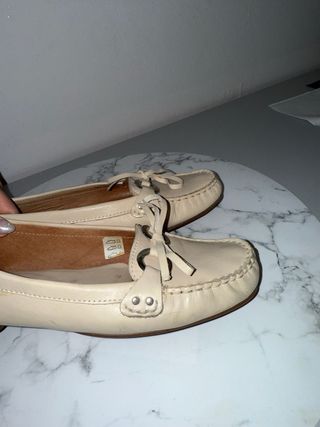 Mocassini donna beige