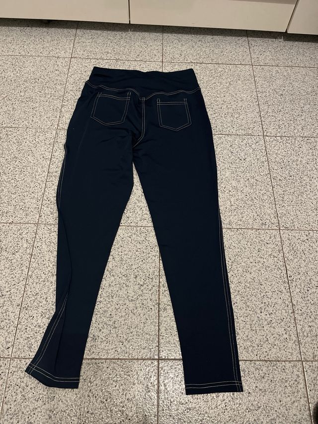 Pantalón elástico azul