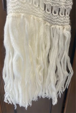 Chal tejido artesanal beige muy suave