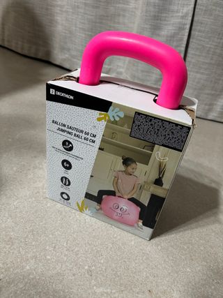 Balón saltador infantil rosa 60cm